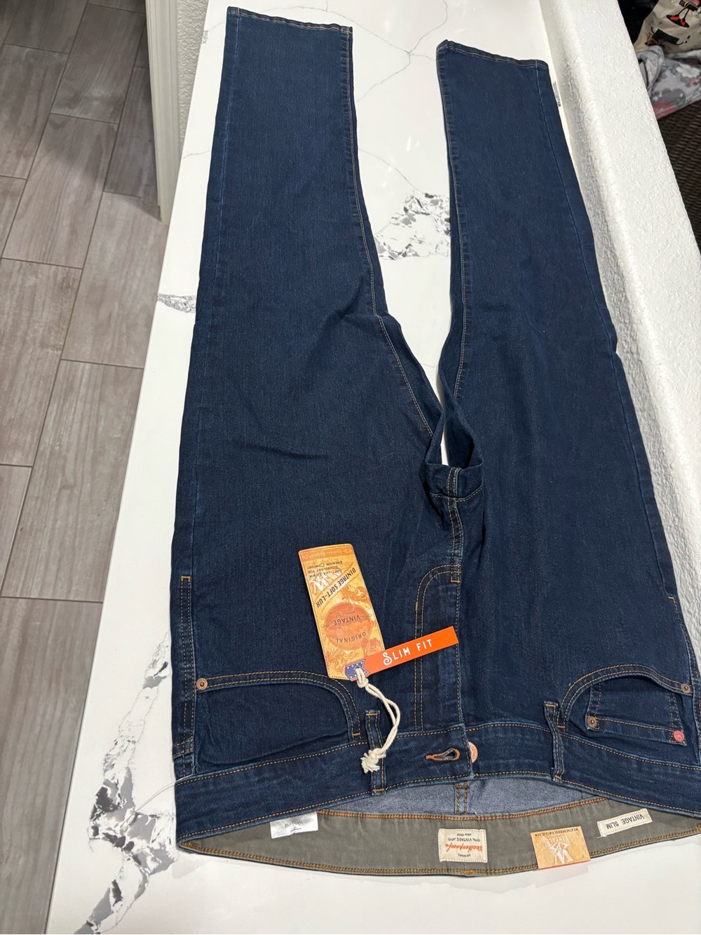 Weatherproof Slim Fit Navy Blue Men’s Jeans size 36x34 men new